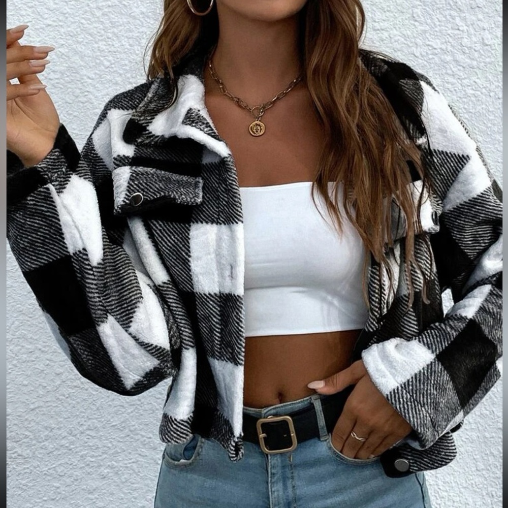 Black and white checkered jacket